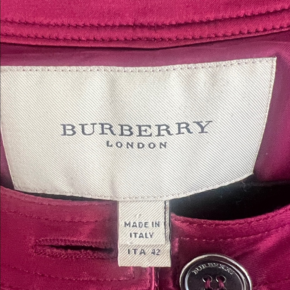 Burberry raspberry Dress with Belt & Pockets-EUC - Picture 2 of 10